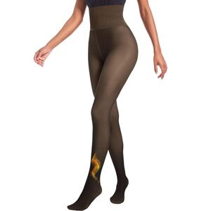 Fleece Lined Fake Black “Translucent” Tights